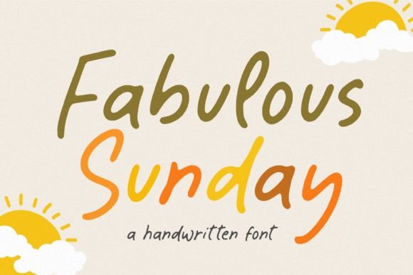 Fabulous Sunday Font: A Handwritten Typeface for Digital Designers