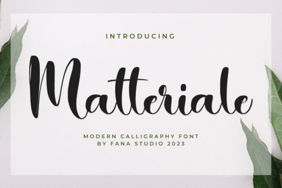 Matteriale: A Stylish Font for Creative Projects