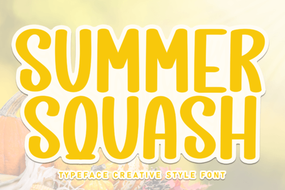 Summer Squash Font for Creative Projects