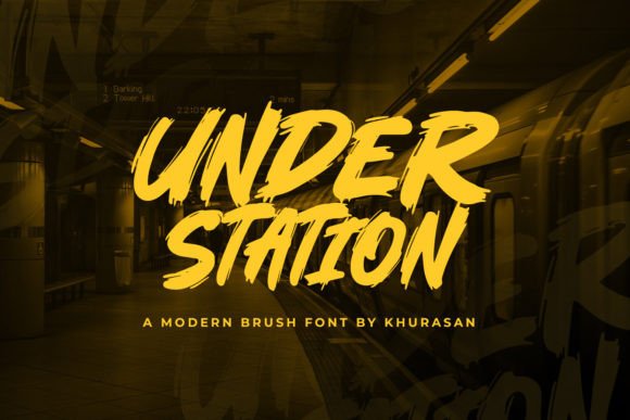 Under Station: A Bold Brush Font for Creative Projects